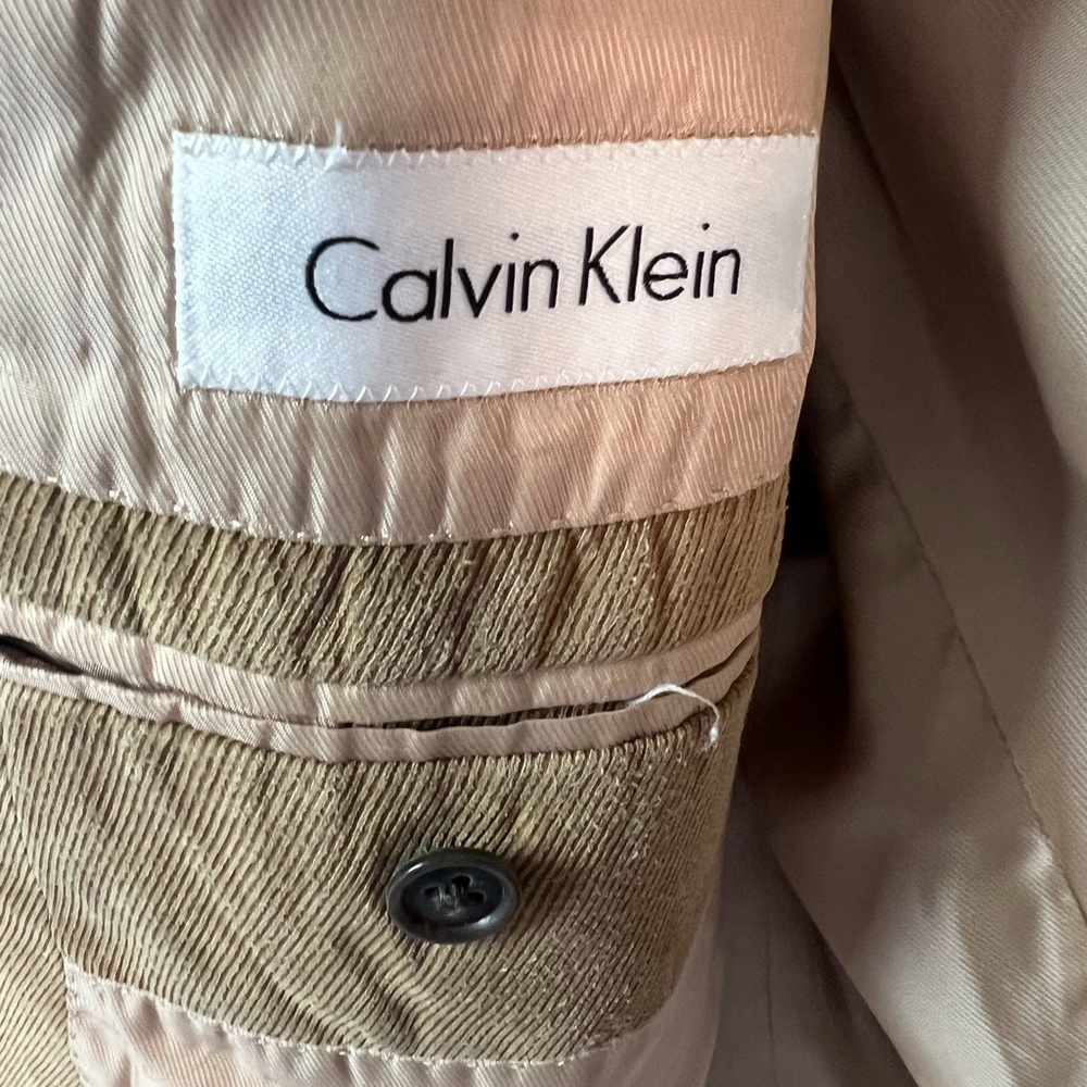 Calvin Klein Men's Camel Blazer 43L - Picture 4 of 5